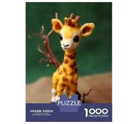 Puzzles pour Adultes 1000 Pièces Cute African Baby Giraffe Puzzle Adulte Jeu Manuel Assemblage De Motifs Difficile À Compléter 52x38cm/1000pcs