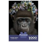 Puzzles pour Adultes 1000 Pièces Cute Baby Fluffy Gorilla Puzzle pour Adultes Jeux Relaxants Assemblage De Motifs Cadeaux pour Les Amis Et La Famille 70x50cm/1000pcs