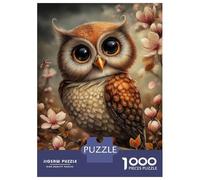 Puzzles pour Adultes 1000 Pièces Cute Owl with Big Eyes Puzzle pour Adultes - Jeu De Réflexion - Idéal pour Se Divertir À La Maison - Cadeau d'anniversaire Ou De Noël 52x38cm/1000pcs