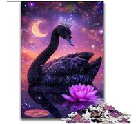 Puzzles pour Adultes 1000 pièces, Cygne Noir, éléphant, Jeu intellectuel, Cadeau d'anniversaire, décoration Murale pour Les 14 Ans et Plus (Taille 26x38cm)