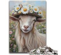 Puzzles pour Adultes 1000 pièces Daisy et chèvre Aidez Le Cerveau à exercer des Jouets addictifs pour cultiver la Patience Une œuvre d'art 50x75cm