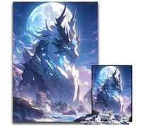 Puzzles pour Adultes 1000 pièces Danger of Dragons Anime 14 Puzzles en Papier BrainChallenging DIY Jeu décoratif Jouet interactif Familial 1000 pièces (38 x 26 cm)