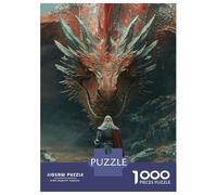 Puzzles pour Adultes 1000 Pièces Dangerous Fire Dragon Puzzles pour Adultes - Jeu De Réflexion - Décoration Intérieure - Activités Ludiques À La Maison 52x38cm/1000pcs