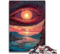 Puzzles pour Adultes 1000 pièces dans l'œil du Dragon Jeu Stimulant et Jeu Familial Décoration Murale Cadeaux d'anniversaire et de Noël Uniques 38x26cm