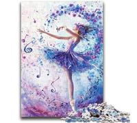 Puzzles pour Adultes 1000 pièces Danseuse de Ballet Jouets éducatifs Jeux familiaux Jeu éducatif pour Anniversaire, Noël 38x26cm