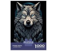 Puzzles pour Adultes 1000 Pièces Dark Fantasy Wolf Puzzles pour Adolescents Jeu Manuel Décoration Intérieure Cadeaux De Noël Et d'anniversaire 52x38cm/1000pcs