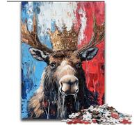 Puzzles pour Adultes 1000 pièces d'art, d'analyse et de logique avec des Motifs d'élans entièrement emboîtables, de Formes aléatoires, pour Les Enfants de 14 Ans et Plus (Taille 50x75cm)