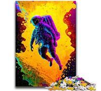 Puzzles pour Adultes 1000 pièces d'astronautes colorés, Jeu éducatif Familial, à Offrir en Cadeau à Toute la Famille, à partir de 14 Ans, 50x75cm