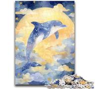 Puzzles pour Adultes 1000 pièces Dauphin Aidez Le Cerveau à exercer des Jouets addictifs pour cultiver la Patience Une œuvre d'art 50x75cm