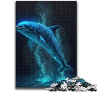 Puzzles pour Adultes 1000 pièces Dauphin de l'espace pour Les 14 Ans et Plus Cadeaux intéressants pour la réduction du Stress pour Les Amis et la Famille 50x75cm