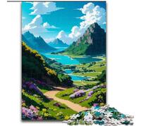 Puzzles pour Adultes 1000 pièces de Style Japonais en Bois, pour Les Anniversaires, Les fêtes et la décoration intérieure 1000 pièces(50x75cm)
