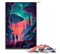 Puzzles pour Adultes 1000 pièces Découvrez Les OVNIs Puzzle pour Enfants Puzzle en Bois Jouet éducatif intellectuel décompressant 75x50cm
