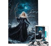 Puzzles pour Adultes 1000 pièces Déesse Morana drapée dans l'ombre Jeux relaxants Défi d'intelligence cérébrale Jouet addictif Cadeau Amusant Défi Difficile (Taille 38x26cm)