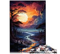 Puzzles pour Adultes 1000 pièces défi éducatif du fleuve Mackenzie 26 x 38 cm Jeu éducatif pour Anniversaire Noël pour Les 14 Ans