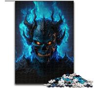 Puzzles pour Adultes, 1000 pièces, Démon des Flammes de l'enfer, Un défi créatif pour Les passionnés, Un pour se détendre (Taille : 26x38cm)
