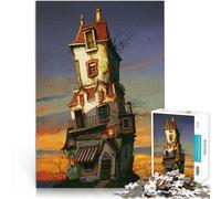 Puzzles pour Adultes 1000 pièces Dernier étage Fabriqué en Carton Convient aux 14 Ans et Plus Décoration Murale de Jouets Cadeaux d'anniversaire et Cadeaux Uniques。Taille：38x52cm/14.96x20.47pouce