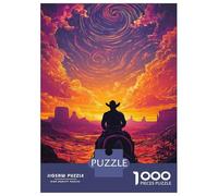 Puzzles pour Adultes 1000 Pièces Desert Rider's Dawn Puzzle Adulte Anti-Stress, Décoration Intérieure, Jeu Stimulant, Cadeau 52x38cm/1000pcs