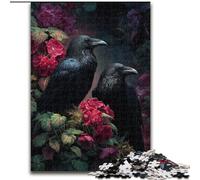 Puzzles pour Adultes 1000 pièces Deux Corbeaux, Jeu de Quiz, décoration Murale, Cadeaux d'anniversaire et de Noël Uniques (Taille 50x75cm)