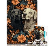 Puzzles pour Adultes 1000 pièces, Deux Labradors Difficiles, Jouets éducatifs et Anti-Stress, Cadeaux pour Amis et Famille, à partir de 14 Ans, 38x26cm