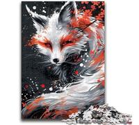 Puzzles pour Adultes 1000 pièces Dieu des Renards Jeu Stimulant et Jeu Familial avec des pièces entièrement emboîtables de Formes aléatoires 50x75cm