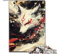 Puzzles pour Adultes 1000 pièces Dieu des Renards Puzzles pour Adultes Casse-tête Stimulant pour Adolescents, Divertissement en Famille, décoration d'intérieur DIY Taille Cadeau 26x38cm