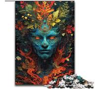 Puzzles pour Adultes 1000 pièces Dieu psychédélique en Bois, Casse-tête Stimulant à Faire soi-même, Jeu Familial interactif 1000 pièces(50x75cm)