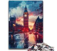 Puzzles pour Adultes 1000 pièces Difficile Big Ben à Londres Difficile à compléter mais Amusant et Humoristique Jeu éducatif pour Anniversaire 26x38cm