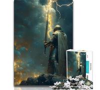 Puzzles pour Adultes 1000 pièces, Difficile, Chevalier majestueux médiéval, 1000 pièces pour Adultes, Anti-Stress, Vacances à la Maison, Interaction Parent-Enfant (Taille 75x50cm)