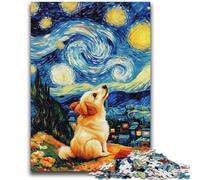 Puzzles pour Adultes 1000 pièces, Difficile, Chien de la Nuit étoilée, pour Les 14 Ans et Plus, Beau Jeu de Conception, Superbe Jeu de Conception, Superbe Cadeau, 50x75cm