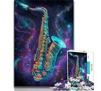 Puzzles pour Adultes 1000 pièces, Difficile, Ciel étoilé, Saxophone, Jeux éducatifs, décoration de la Maison, Jeu éducatif pour Anniversaire, Noël (75x50cm)