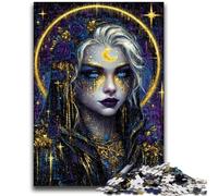 Puzzles pour Adultes 1000 pièces, Difficile, Esprit Mystique, Fille, Aide Le Cerveau à exercer, Jouets addictifs pour cultiver la Patience, Convient aux Couples, 50x75cm
