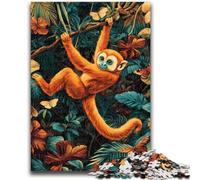 Puzzles pour Adultes 1000 pièces, Difficile, Gibbon de la forêt Tropicale, pour Les 14 Ans et Plus, Jeux éducatifs pour Adultes et Adolescents, Illustration, Cadeau, 50x75cm