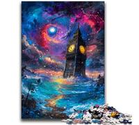 Puzzles pour Adultes 1000 pièces, Difficile, mystérieux, Londres, Big Ben, pour Les 14 Ans et Plus, Beau Jeu de Conception, Superbe Jeu de Conception, Superbe Cadeau, 50x75cm