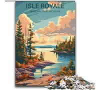Puzzles pour Adultes 1000 pièces Difficile Parc National de l'Isle Royale Décompression Intellectuelle Jouet Éducatif Décoration Parfaite (38x52cm) 1000pcs