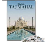 Puzzles pour Adultes 1000 pièces, Difficile, Visite du Taj Mahal, Jouets éducatifs, Jeux familiaux, Jeu éducatif pour Anniversaire, Noël (26x38cm), 1000 pièces