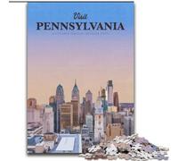 Puzzles pour Adultes 1000 pièces Difficiles à Visiter en Pennsylvanie, pour et à partir de 14 Ans, Jouets éducatifs et éducatifs, Jeux en Famille, Cadeau d'anniversaire 50x75cm