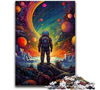 Puzzles pour Adultes 1000 pièces Difficiles Astronaute Extraterrestre dans l'espace Jeux éducatifs Jeu éducatif pour Anniversaire, Noël pour et 14 Ans 26x38cm