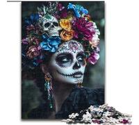 Puzzles pour Adultes 1000 pièces, Difficiles, crânes mexicains, pour Filles, à partir de 14 Ans, Jeux éducatifs, Cadeaux du Père Noël Secret (Taille 50x75cm)