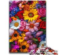Puzzles pour Adultes 1000 pièces, Difficiles, Fleurs artistiques, Aide Le Cerveau à exercer, Jouets addictifs pour cultiver la Patience, Convient aux Couples, 50x75cm