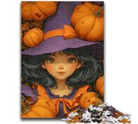 Puzzles pour Adultes 1000 pièces Difficiles Halloween Citrouille Fille Jeux éducatifs Jouets de Bricolage pour est idéal comme Cadeau pour Toute la Famille 38x26cm