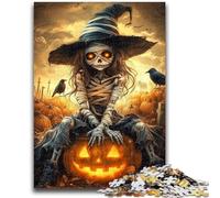Puzzles pour Adultes 1000 pièces Difficiles Halloween Fille Squelette Jeux éducatifs Jouets à Faire soi-même Idéal comme Cadeau pour Toute la Famille 50x75cm
