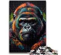 Puzzles pour Adultes 1000 pièces Difficiles Le Vieux Gorille Anti-Stress Défi Difficile À Offrir en Cadeau à Toute la Famille 26x38cm