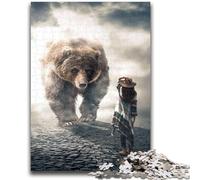 Puzzles pour Adultes 1000 pièces Difficiles l'ours géant Anti-Stress Défi Difficile À Offrir en Cadeau à Toute la Famille 26x38cm