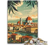 Puzzles pour Adultes 1000 pièces Difficiles Paysage de Florence Italie Jeux éducatifs Jouets à Faire soi-même Idéal comme Cadeau pour Toute la Famille (Taille 38x52cm)