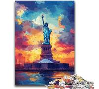 Puzzles pour Adultes 1000 pièces Difficiles Statue de la Liberté Jeux éducatifs Jouets à Faire soi-même Idéal comme Cadeau pour Toute la Famille 50x75cm