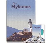 Puzzles pour Adultes 1000 pièces Difficiles Visite de Mykonos, Jouets éducatifs pour Enfants, Jeux familiaux, Jeu éducatif pour Anniversaire, Noël (38x26cm)