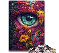 Puzzles pour Adultes 1000 pièces, Difficiles, Yeux de Fleurs, pour Les 14 Ans et Plus, Beau Jeu de Conception, Superbe Jeu de Conception, Superbe Cadeau, 26x38cm
