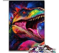 Puzzles pour Adultes, 1000 pièces Dinosaur Art Puzzles en Carton pour Adultes Taille 26x38cm Parfait pour Halloween, Noël, Cadeau d'anniversaire