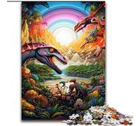 Puzzles pour Adultes 1000 pièces Dinosaur World Jigsaw Jeu de décoration à Faire soi-même Stimulant pour Le Cerveau, Jouet interactif Familial (Taille : 26x38cm)