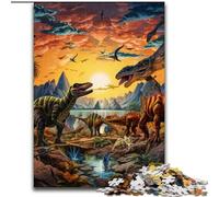 Puzzles pour Adultes 1000 pièces Dinosaur World Jigsaw Jeu de décoration DIY Stimulant pour Le Cerveau, Jouet interactif Familial (Taille : 50x75cm)